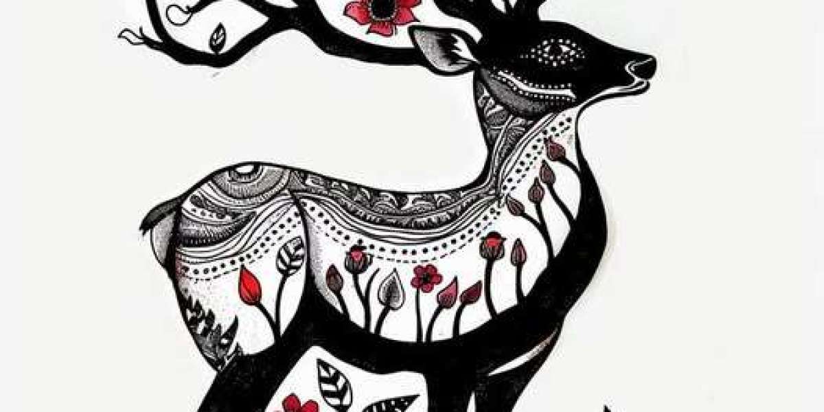 "The Blooming Stag – Nature's Sacred Balance"